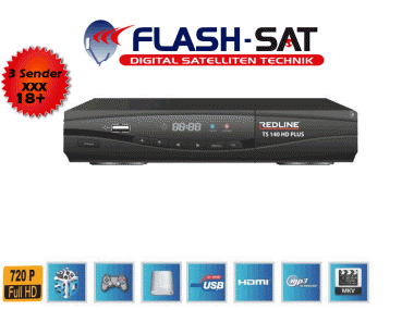 Redline TS 140 HD Plus USB Multimedia FTA FULL HD Sat Receiver 