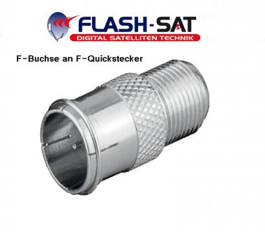 F-Buchse an F-Quickstecker 