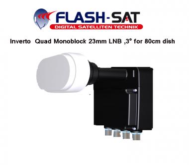 Inverto  Quad Monoblock 23mm LNB ,3° for 80cm dish 