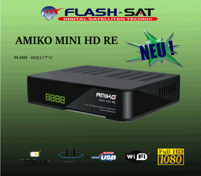 AMIKO MINI HD RE FULL HD DIGITAL SATELLITE RECEIVER & MEDIA PLAYER Conax Embedded 