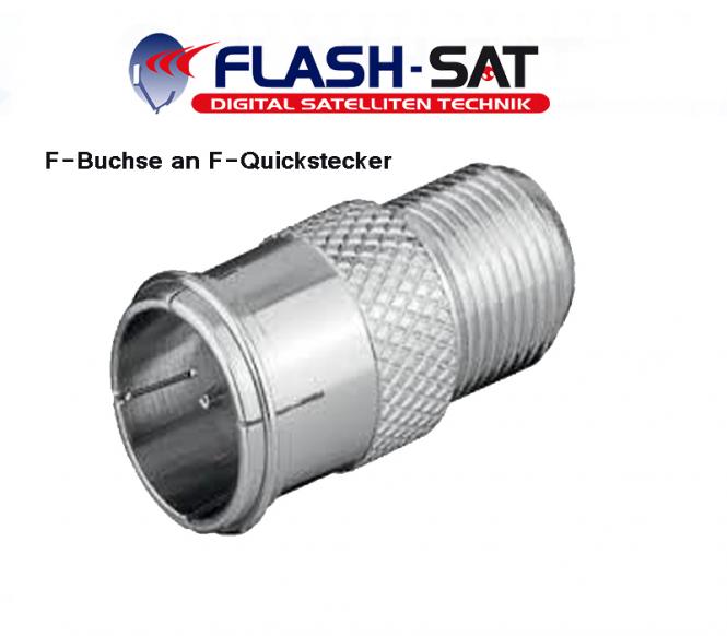 F-Buchse an F-Quickstecker 